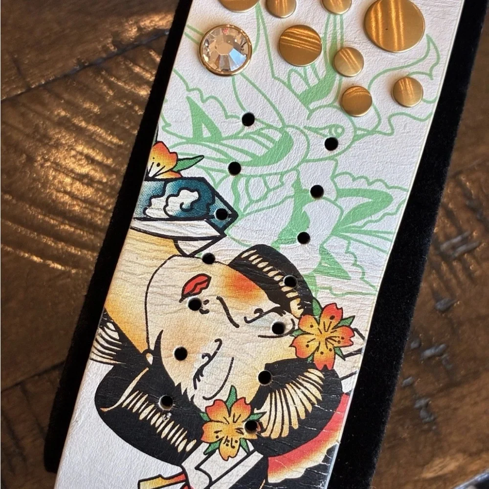 Ed Hardy Gold and White Smartwatch